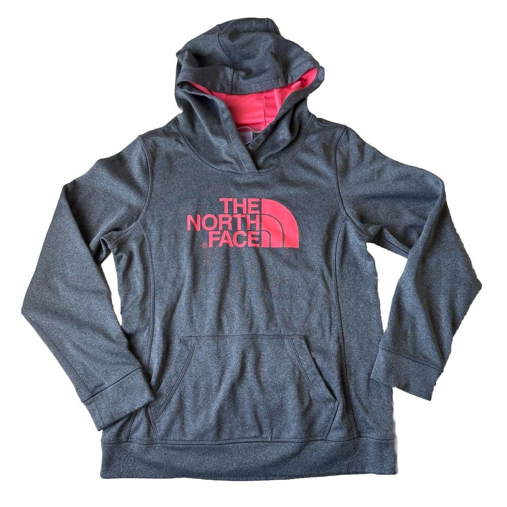 The North Face Gray & Pink Hoodie Size Medium
